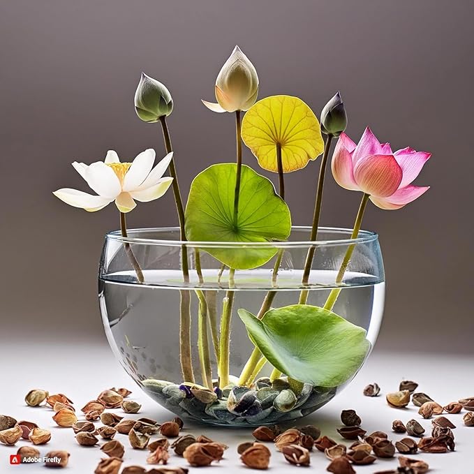 Bonsai Lotus Seeds: Germinates in 7 Days 🌱 | Buy 1, Get 1 Free + Free Shipping (7 Days Germination)