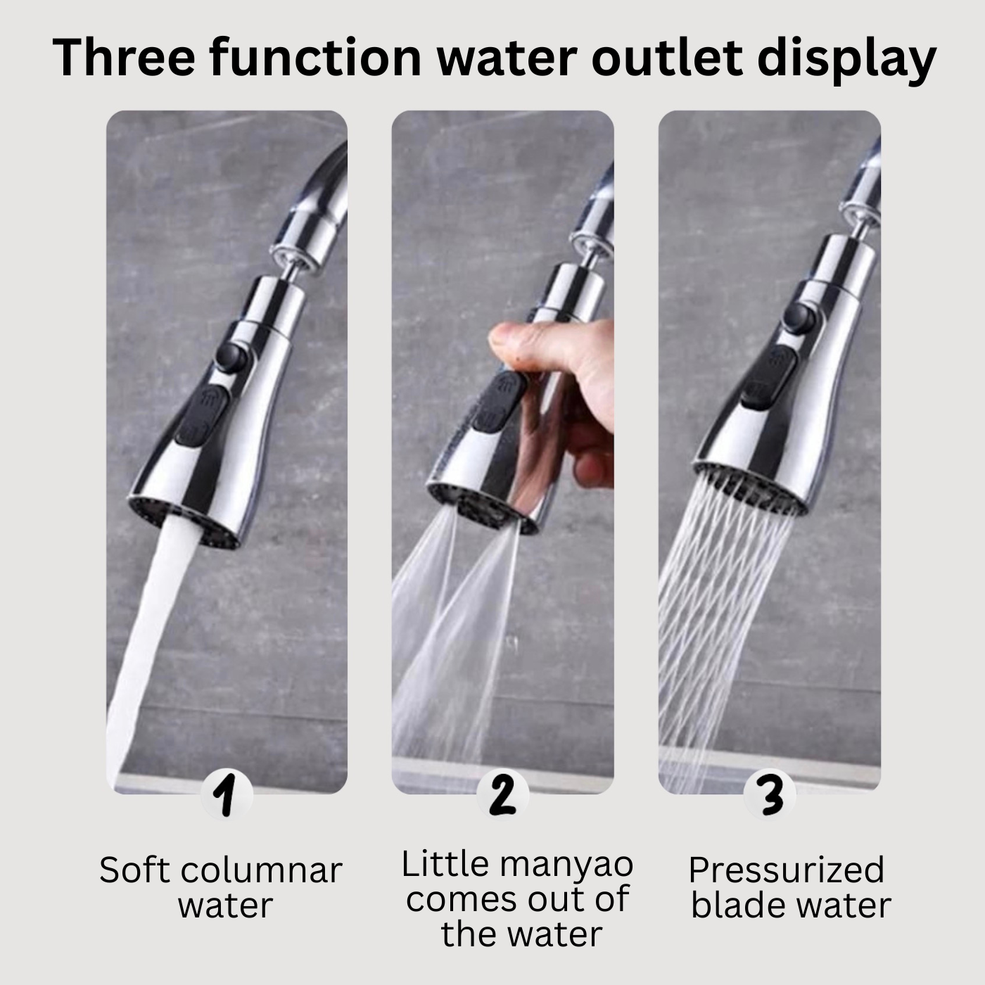 🏡 Versatile 3-Mode Kitchen Sink Faucet: Stream, Spray, & Pause.